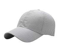 Generisch Gorras gigantes blancas para hombres y mujeres, sombrero de camionero de algodón lavado ajustable de perfil bajo gorra calendario, gris, Talla única