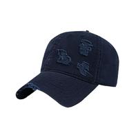 Generisch Gorras impermeabilizantes gorras papá sombreros para hombres y mujeres lavado algodón camionero gorra de perfil ajustable, marine, Talla única