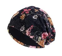 Generisch Gorras plegables de malla hechas a mano con estampado floral de encaje para mujer, gorras sueltas, Rosa intenso., talla única