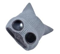 Generisch Gorro con gafas de protección, gafas de protección a prueba de viento, gorro cálido | resistente al viento, gorro cálido con gafas de protección, gorro unisex con lentes, gris