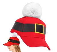 Generisch Gorro de béisbol de Papá Noel - 1 pieza - Gorro de invierno ajustable - 7 cm gorro festivo de Navidad - Accesorios de Navidad | Para hombres, mujeres, adultos, amigos y familiares
