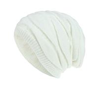 Generisch Gorro de invierno cálido de punto grueso, suave, grueso, bonito gorro de punto para clima frío, Blanco, talla única