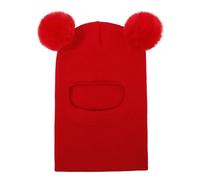 Generisch Gorro de invierno para bebé, juego de bufandas, gorros para niña y niño con cuello, gorro cálido para niños, gorro cálido para clima frío, rojo, Talla única