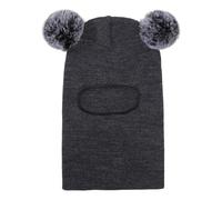 Generisch Gorro de invierno para bebé, juego de bufandas, gorros para niña y niño con cuello, gorro cálido para niños, gorro cálido para clima frío, gris oscuro, Talla única