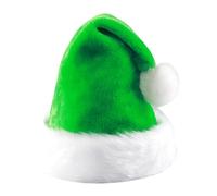 Generisch Gorro de Navidad unisex de moda, bonito color, largo de terciopelo, gorro de Papá Noel (verde, talla única)