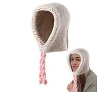 Generisch Gorro de punto | para clima frío - Gorro de invierno con protección para las orejas | Para esquiadores, caminantes, corredores, compradores, viajeros, estudiantes, hombres, mujeres, esquí