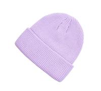 Generisch Gorro de punto para mujer, sencillo, informal, térmico, con patrón acanalado y ala ancha, gorro de punto doble, cálido, protección contra el frío, gorro de invierno, suave, cómodo, para