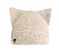 Generisch Gorro para mujer con orejas de gato de forro polar de peluche, bonito gorro de felpa | Gorro de invierno cálido y divertido para un aspecto bonito, Style_n01 Beige, Talla única
