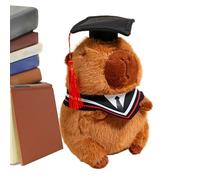 Generisch Graduation Stuffed Animal, Capybara Plush Toy, 9,84 x 7,87 x 5,91 pulgadas Soft Celebration, Cap and Gown Accessory, Gift Ready Design, 1 Piece, for High School, College, Friends