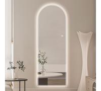 Generisch Gran espejo de vestidor con iluminación LED 165 x 50 cm - Modo regulable en 3 colores, cristal de seguridad de 5 mm, montaje en pared, protección contra explosiones, IP54 protección contra