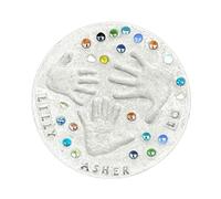 Generisch Gran piedra de paso DIY para el trabajo, para interiores y exteriores, para manualidades familiares con 1 letra de piedras de colores, significado para días conmemorativos festivos (blanco3