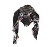 Generisch Guante Gorro Bufanda Conjunto Mujer Elegante Suave Grueso Cuadros Bufanda Gigante Imán Polvo 25 Pañuelos, Negro , Talla única