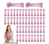 Generisch Guantes de inseminación - 83,4 cm, manga extralarga, brazo completo, veterinarios, 50 unidades de guantes de apósito y de identificación para limpieza del hogar, cuidado de campo, trabajo en