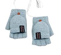 Generisch Guantes de invierno impermeables a prueba de viento para hombre y mujer, guantes térmicos, protección contra el frío, guantes térmicos para bicicleta para correr convertible, guantes sin