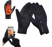Generisch Guantes de invierno, lo último en resistencia al agua y al viento, guantes térmicos antideslizantes para pantalla táctil para deportes al aire libre para hombres y mujeres (negro, mediano)