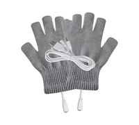 Generisch Guantes de invierno para hombre, cálidos, para invierno, con USB, para ordenador portátil, semicalentados (gris, talla única)