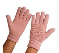 Generisch Guantes de invierno para mujer - Guantes térmicos de punto - Guantes cálidos de punto, para ciclismo, conducción, equitación, senderismo, trabajo, patinaje y escribir noticias