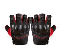 Generisch Guantes de medio dedo para moto, malla transpirable, guantes de carreras antideslizantes, resistentes al sudor, anticaídas, de alta densidad, para viajes fuera de carretera