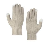 Generisch Guantes de medio dedo para mujer, de invierno, para pantalla táctil, de punto, con forro polar suave, para clima frío, guantes para mujer, algodón, invierno (BG1, talla única)
