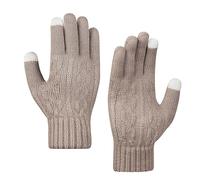 Generisch Guantes de medio dedo para mujer, de invierno, para pantalla táctil, de punto, con forro polar suave, para clima frío, guantes para mujer, algodón, invierno (BG2, talla única)