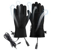 Generisch Guantes de motocicleta calefactables | impermeable calentado | Guantes térmicos para pantalla táctil, resistentes al viento, USB, para senderismo, montañismo, esquí