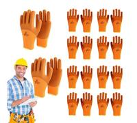 Generisch Guantes de trabajo para hombre | 10 pares de manoplas para exteriores para clima frío - Guantes de trabajo gruesos - para bricolaje de metal, carpintería, pintores, jardinería, automoción