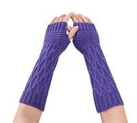 Generisch Guantes largos de lana para mujer, guantes largos para mujer, guantes largos para mujer, guantes largos plegados para el lavado de zapatos (D, talla única)