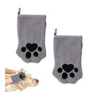 Generisch Guantes para el cuidado de perros, 1 par de guantes reutilizables de doble cara para el cuidado de cachorros, gatos | Paño de cuidado para el baño, salón de animales, pensión, depilador