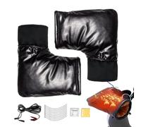 Generisch Guantes para manillar de moto de nieve, 12 V, resistentes al viento, guantes impermeables para manillar de motocicleta, para condiciones invernales con scooter, bicicleta ATV y dos ruedas