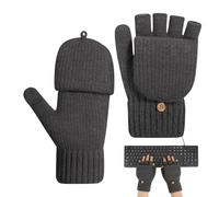Generisch Guantes Para Mujeres En Climas Fríos | Manoplas cálidas Con Tapa Plegable,Guantes sin dedos de invernales - Para Correr Senderismo Ciclismo Esquí Y Montañismo