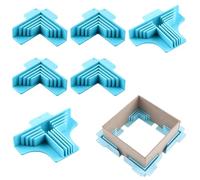 Generisch Guías de esquina - 6,2 x 6,2 cm, juego de herramientas para encuadernación de 6 piezas, herramientas de colocación de esquinas para papel, cartón, aglomerado, pegamento y fabricación de
