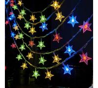 Generisch Guirnalda luminosa para dormitorio - Guirnalda de luz de estrellas para dormitorio, cuerda de estrella de 10 pies y 20 LED Star Fairy Interior Twinkle Luces navideñas para decoración