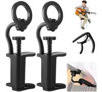 Generisch Guitar Phone Holder, Guitar or Ukulele Magnetic Phone Holder, Magnetic Clamp for Mobile Phones, Adjustable Support for Bass, Live Video Gracording & Teaching (2PCS)