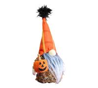 Generisch Halloween Gnomes - Mesa central de granja para exhibición de fiesta estacional | Decoración de muñecas de gnomo sin rostro de felpa | 9.84x3.94x3.54 pulgadas | Franela de algodón y