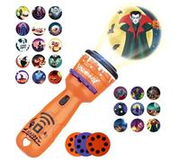 Generisch Halloween Kids Linternas - Linterna giratoria de 90 grados - Proyector | Proyector de Halloween de 24 imágenes | Antorcha de proyección sin deslizamiento para niños y niñas