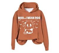 Generisch Halloween mit Cute Ghost Sweater Halloween Shirt Damen Problem Gellöst Shirt Damen Halloween Shirt Tshirt Solved T Shirt T Halloween bedrucktes Shirts, naranja, S