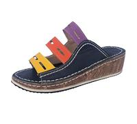 Generisch Hallux Valgus Zapatos Mujer Verano Sandalias Mujeres Color a juego Transpirable Zapatos Planos Mujeres Zapatos de Gran Tamaño Zapatillas, azul, 42 EU