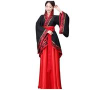 Generisch Hanfu Vestido de dama Tang Traje Antiguo Chino Estilo Tradicional Vestidos de Baile Escenario para Espectáculos Escenarios Fiesta Fotografía, Festivales, Teatro y Ocasiones Culturales, Negro