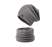 Generisch Hat And Scarf 2pc Set Hood Ski Over Windproof Plush Hood Fuzzy Ski Winter Adjustable Women Men Mütze mit Schal Damen, caqui, Talla única