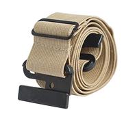 Generisch Hebilla plana antideslizante elástica sin espalda muestra cinturón ajustable (beige, talla única)