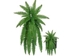 Generisch Helechos artificiales, 18 hojas decorativas grandes realistas, 100 cm, plantas de interior artificiales, para exterior, interior, salón, jardín, oficina, patio, patio trasero