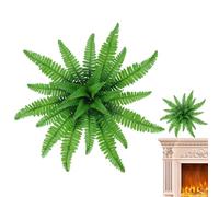 Generisch Helechos artificiales para exteriores, plantas verdes resistentes a los rayos UV y realistas | plantas artificiales | Adecuado para puerta de casa, exterior, terraza, pared, salón, jardín
