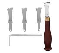 Generisch Herramienta de Plegado de Borde de Cuero | Prensa de Pliegue en Borde de Acero Inoxidable | Accesorios de Cuero con Mango de Madera para Principiantes Carteras Bolsos Zapatos cinturón