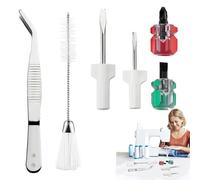 Generisch Herramientas de limpieza para máquinas de coser, kit de limpieza, herramientas de reparación, 6 herramientas de limpieza, juego de destornilladores con pinzas, accesorios para máquinas de