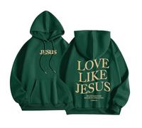 Generisch Herren-Kapuzenpullover für den Alltag, lockere Passform, grafische Sweatshirts für Herbst und Winter, vielseitig und Bequem Zum Tragen mit T-Shirts (Green, XXXXL)