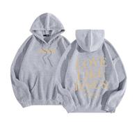 Generisch Herren-Kapuzenpullover für den Alltag, lockere Passform, grafische Sweatshirts für Herbst und Winter, vielseitig und Bequem Zum Tragen mit T-Shirts (Grey, XXXL)