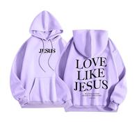 Generisch Herren-Kapuzenpullover für den Alltag, lockere Passform, grafische Sweatshirts für Herbst und Winter, vielseitig und Bequem Zum Tragen mit T-Shirts (Purple, XL)