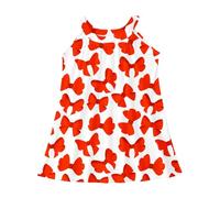 Generisch Historias de Adviento de 11 años Bow Knot Niñas Playa Traje de Baño Cubierta de Verano sin Mangas sin Mangas Vestidos Con Pantalones Interiores Niñas, rojo, 9-10 años