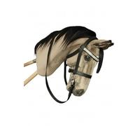 Generisch Hobby Horse - Cabestro de juguete para caballos con brillantes, color negro
