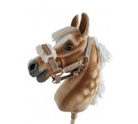 Generisch Hobby Horse - Cabestro para caballo, accesorio para caballo, accesorio de hobbyhorsing, cabestro con ribete de pelo y purpurina